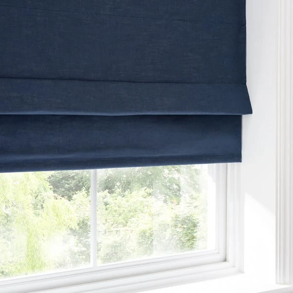 Dunelm Linen Mix Denim Blackout Roman Blind - Image 3