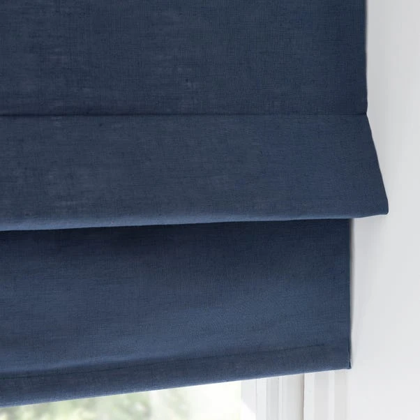 Dunelm Linen Mix Denim Blackout Roman Blind - Image 4