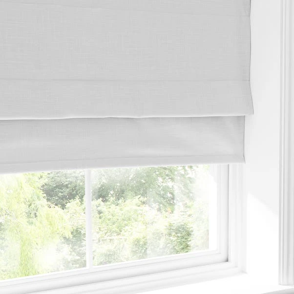 Dunelm Linen Mix White Blackout Roman Blind - Image 3