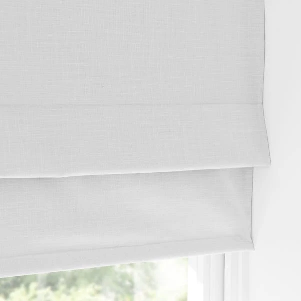 Dunelm Linen Mix White Blackout Roman Blind - Image 4