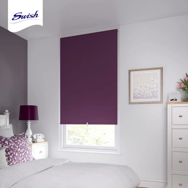 Swish Mulberry Cordless Blackout Roller Blind - Image 2