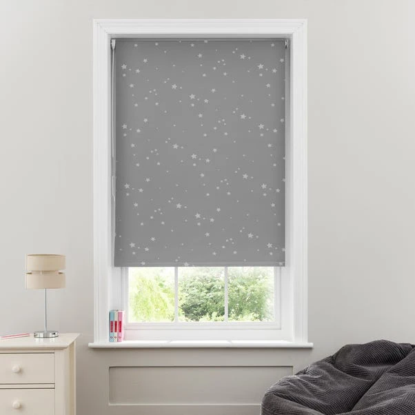Dunelm Glow In The Dark Stars Cordless Blackout Roller Blind - Image 4