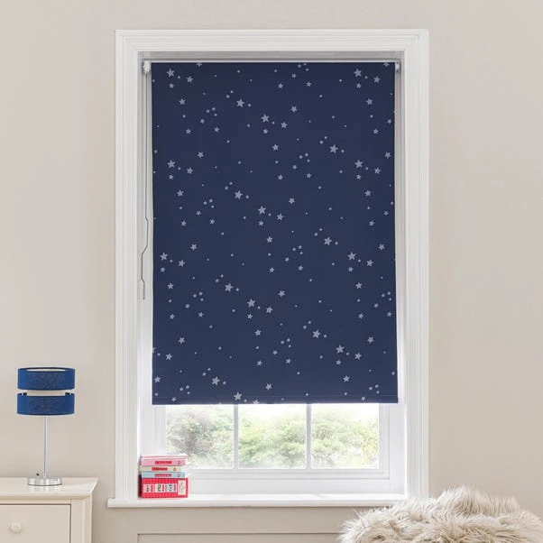 Dunelm Glow In The Dark Stars Cordless Blackout Roller Blind - Image 5