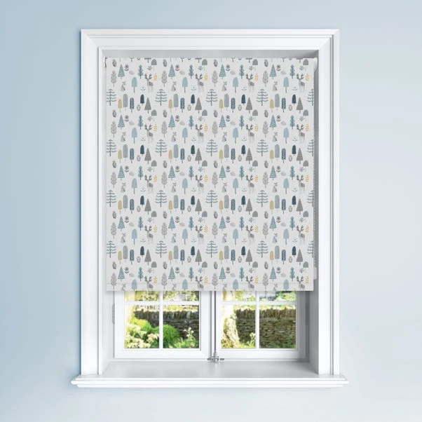 Dunelm Grey Scandi Forest Black Out Roller Blind - Image 2