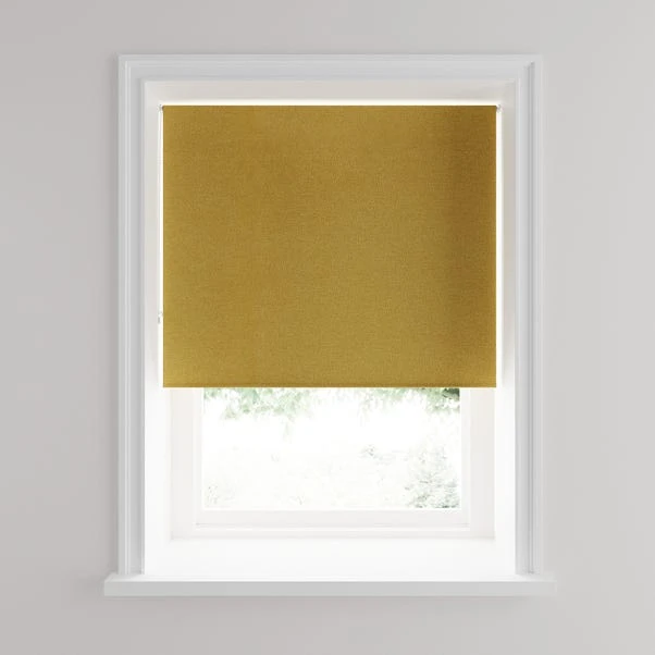 Dunelm Luna Old Gold Blackout Roller Blind - Image 3