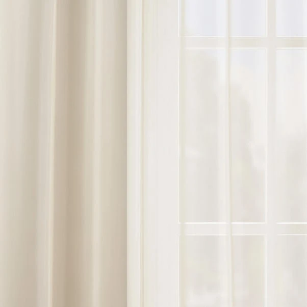 Dunelm Sheer Elegance Ivory Tape Top Single Voile Panel - Image 3