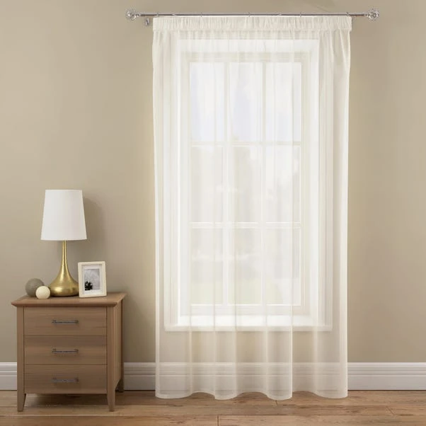 Dunelm Sheer Elegance Ivory Tape Top Single Voile Panel - Image 4