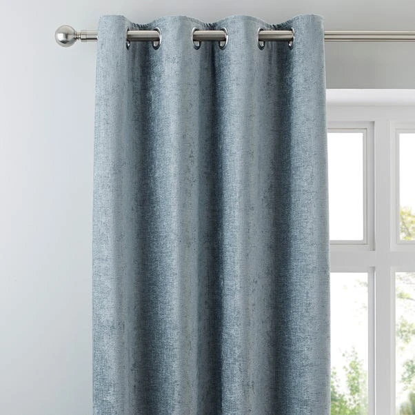 Luxury Collection Chenille Duck-Egg Eyelet Curtains