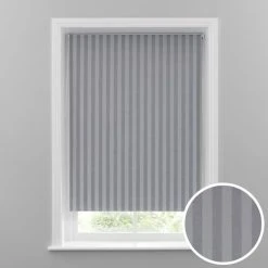 Dunelm Grey Stripe Blackout Roller Blind