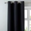 Dunelm Nova Black Blackout Eyelet Curtains