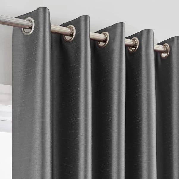Dunelm Montana Charcoal Eyelet Curtains