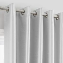 Dunelm Montana Silver Eyelet Curtains