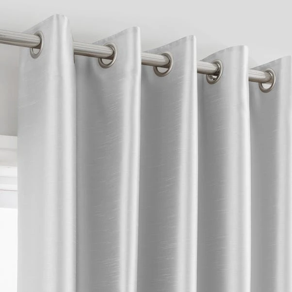 Dunelm Montana Silver Eyelet Curtains