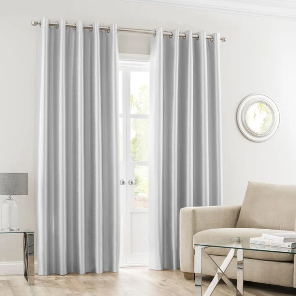 Dunelm Montana Silver Eyelet Curtains - Image 2