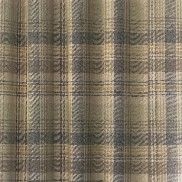 Luxury Collection Finley Check Green Eyelet Curtains - Image 3