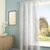 Dunelm Starburst White Slot Top Single Voile Panel