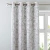 Luxury Collection Diablo Marble Silver Eyelet Curtains