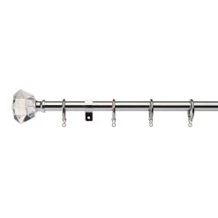 Dunelm Spectrum Extendable Chrome Curtain Pole Dia. 16/19mm