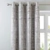 Dunelm Romano Silver Velour Eyelet Curtains