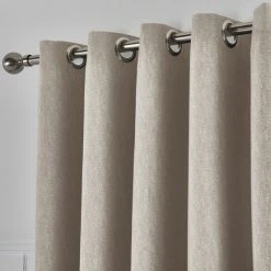 Dunelm Tyla Natural Blackout Eyelet Curtains
