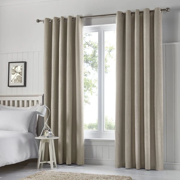 Dunelm Tyla Natural Blackout Eyelet Curtains - Image 2
