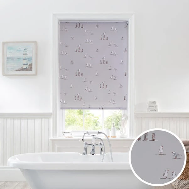 Dunelm Seaside Seagulls Daylight Moisture Resistant Roller Blind