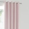 Dunelm Matt Satin Blush Blackout Eyelet Curtains