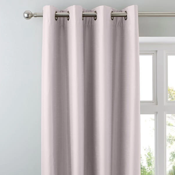 Dunelm Nova Blush Blackout Eyelet Curtains