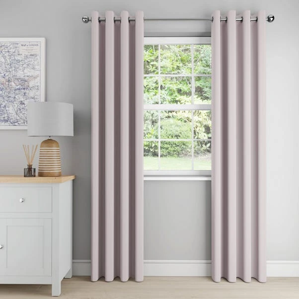 Dunelm Nova Blush Blackout Eyelet Curtains - Image 2