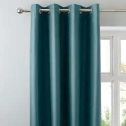 Dunelm Nova Teal Blackout Eyelet Curtains