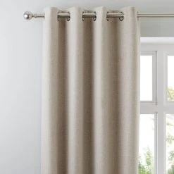 Dunelm Jennings Natural Thermal Eyelet Curtains