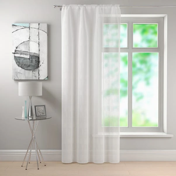 Dunelm Camden White Slot Top Single Voile Panel - Image 2