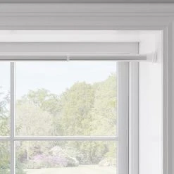 Dunelm Easy Fit 60 Second Satin Silver Extendable Tension Curtain Pole Dia. 19/22mm