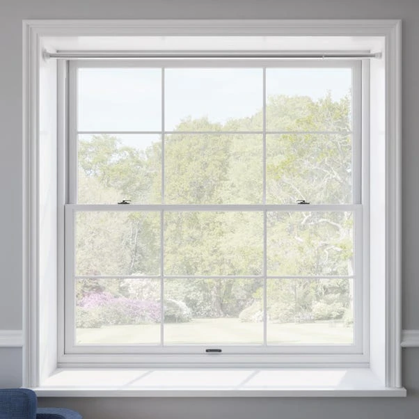 Dunelm Easy Fit 60 Second Satin Silver Extendable Tension Curtain Pole Dia. 19/22mm - Image 3