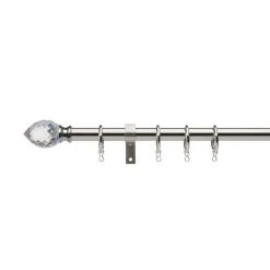 Dunelm Teardrop Extendable Metal Curtain Pole Dia. 16/19mm