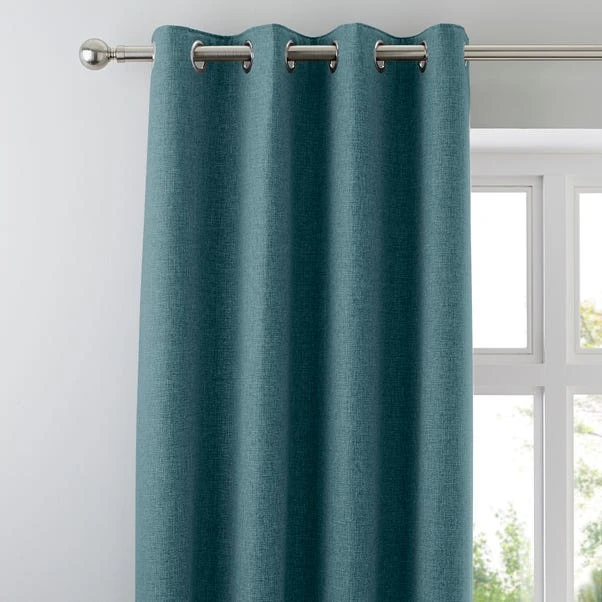Dunelm Jennings Peacock Thermal Eyelet Curtains