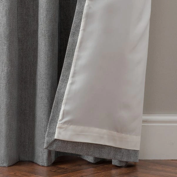 Luxury Collection Oxford Dove Grey Chenille Eyelet Curtains - Image 6