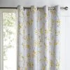 Dunelm Alisha Yellow Blackout Eyelet Curtains