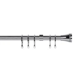 Speedy Diamante Trumpet Extendable Chrome Eyelet Curtain Pole Dia. 16/19mm