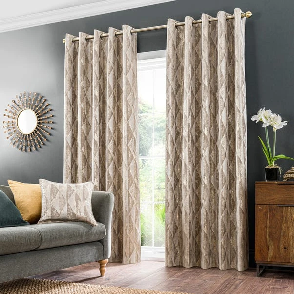 Luxury Collection Luxor Metallic Champagne Eyelet Curtains - Image 2