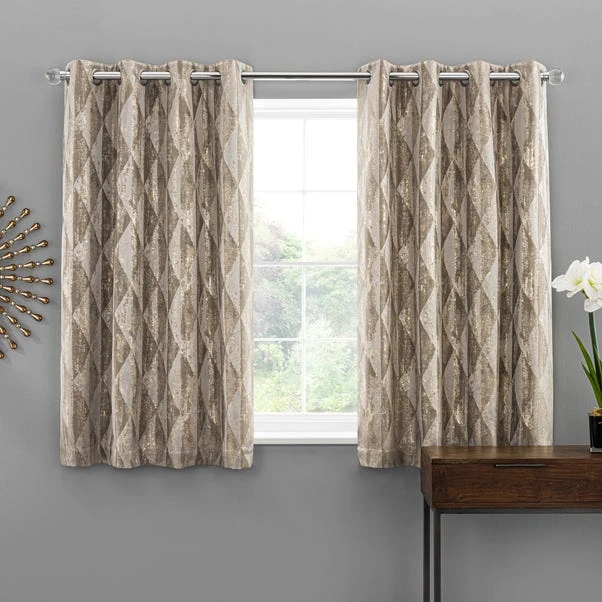 Luxury Collection Luxor Metallic Champagne Eyelet Curtains - Image 5