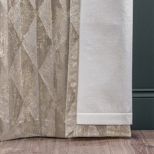 Luxury Collection Luxor Metallic Champagne Eyelet Curtains - Image 6