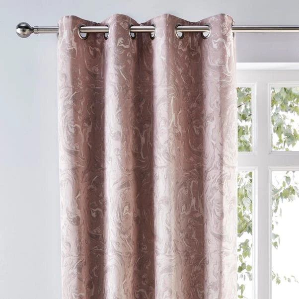 Luxury Collection Diablo Marble Woven Eyelet Curtains