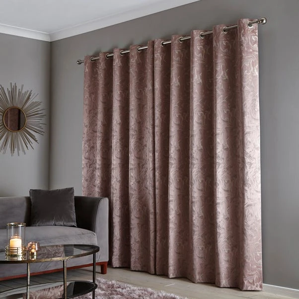 Luxury Collection Diablo Marble Woven Eyelet Curtains - Image 4
