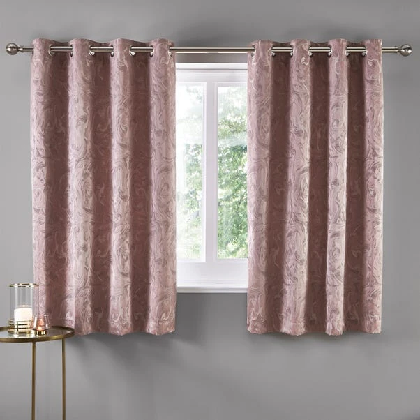 Luxury Collection Diablo Marble Woven Eyelet Curtains - Image 5