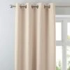 Dunelm Luna Brushed Natural Blackout Eyelet Curtains