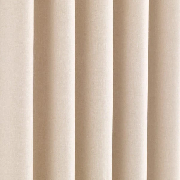 Dunelm Luna Brushed Natural Blackout Eyelet Curtains - Image 3