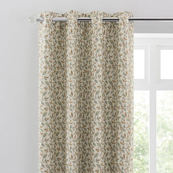 Dunelm Dianna Duck Egg Eyelet Curtains