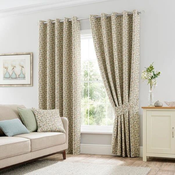 Dunelm Dianna Duck Egg Eyelet Curtains - Image 2
