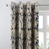 Dunelm Zen Blue Jacquard Eyelet Curtains